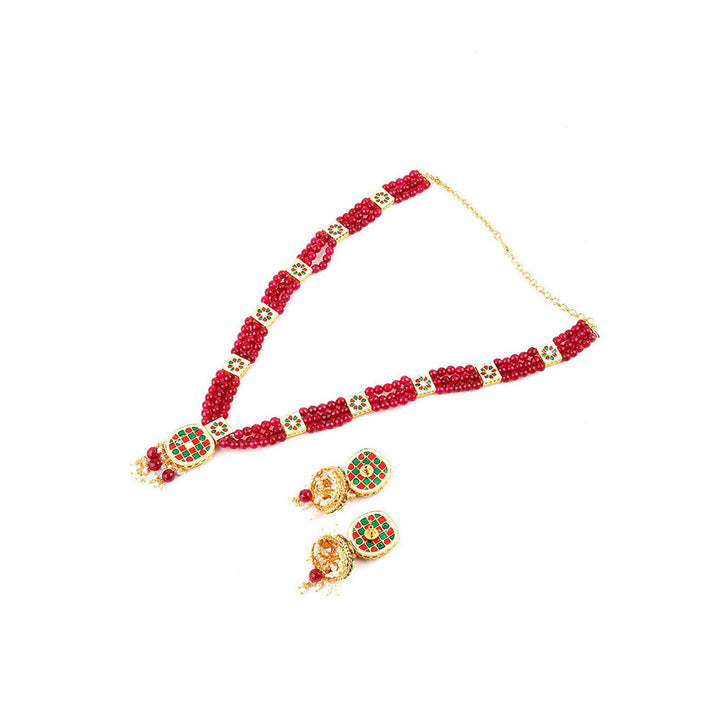 Odette Multicolour Metal Necklace Set (Set of 2)