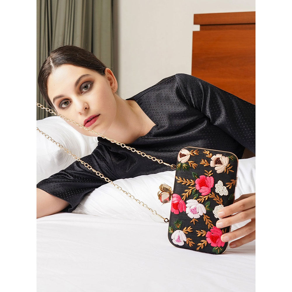 Odette Multi-Color Embroidered Clutch