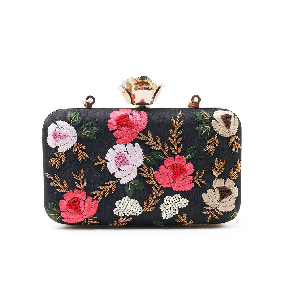 Odette Multi-Color Embroidered Clutch