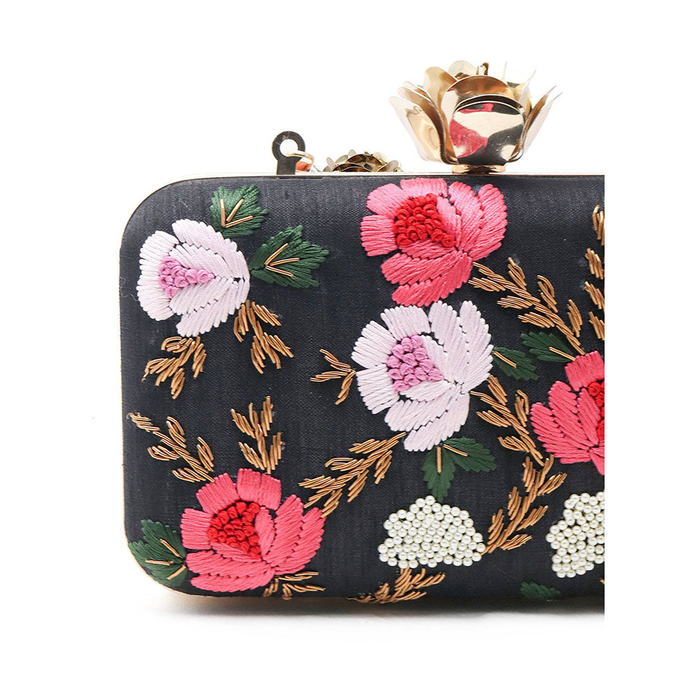 Odette Multi-Color Embroidered Clutch