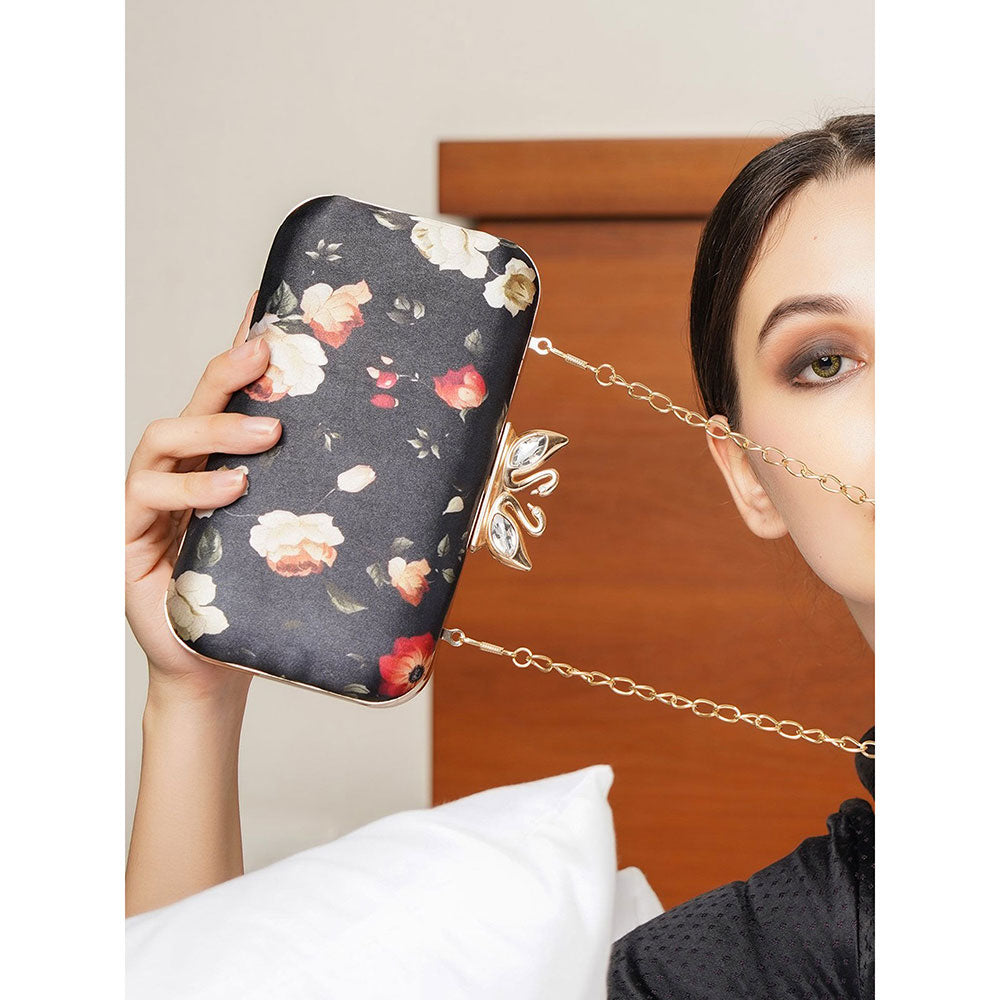 Odette Multi-Color Printed Clutch