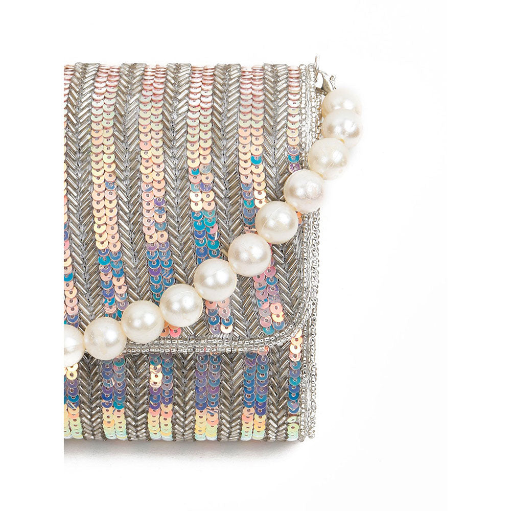 Odette Pink Embellished Clutch