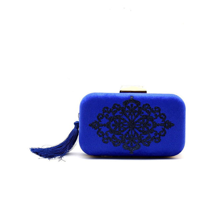 Odette Blue Embellished Clutch