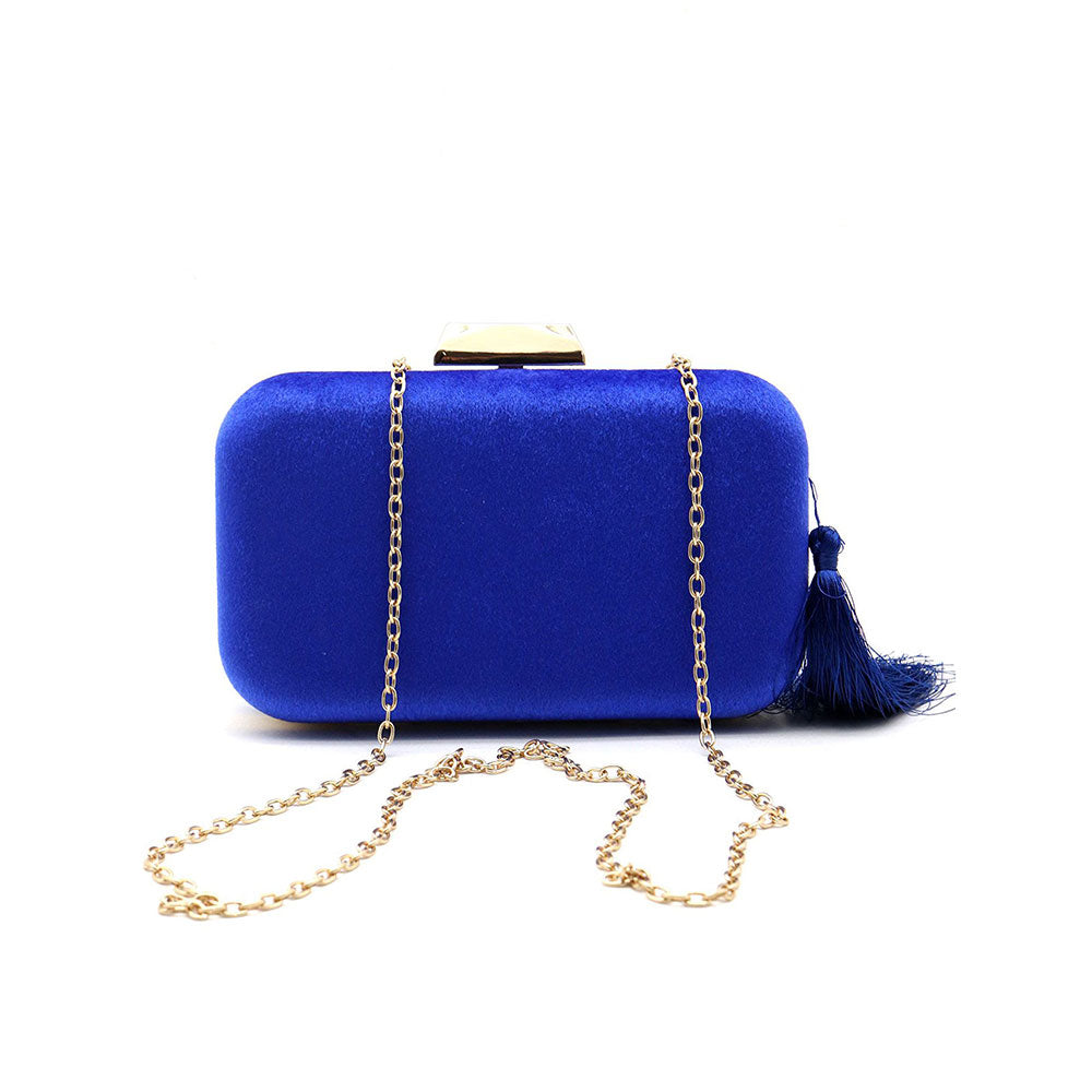 Odette Blue Embellished Clutch