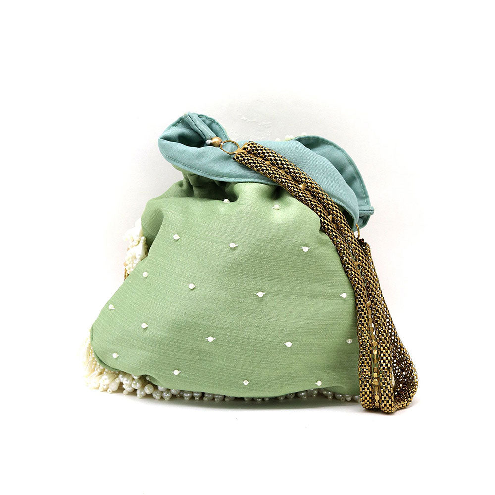 Odette Green Embellished Batua