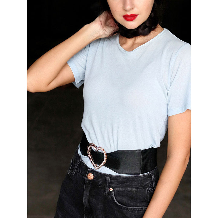 Odette Black Solid Belts