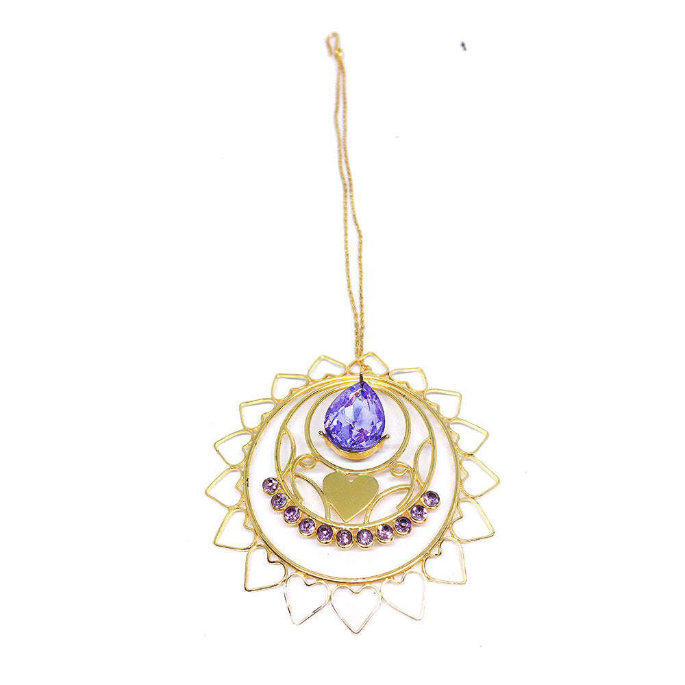 ORNAMAAS Goldplated Heart Radial Lavender Maangteeka