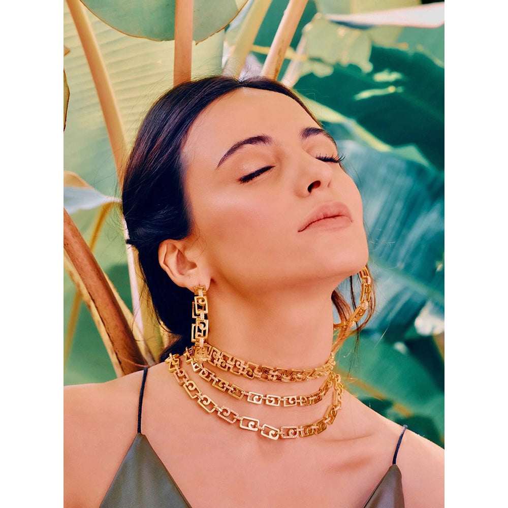 Prerto Gold Plated Desire Choker Necklace