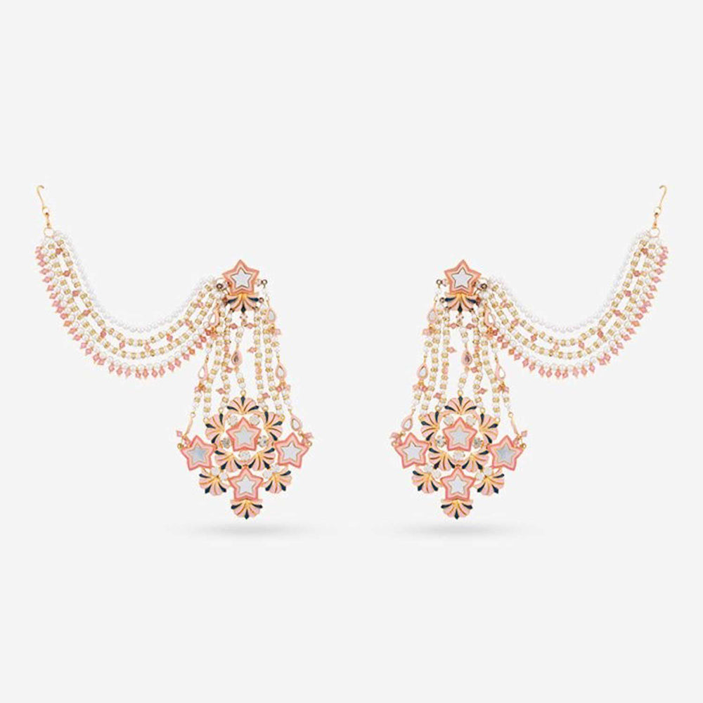 Prerto Gold Plated Blue Ifrah Earrings