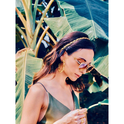 Prerto Gold Plated Jollity Headband Maangtikka