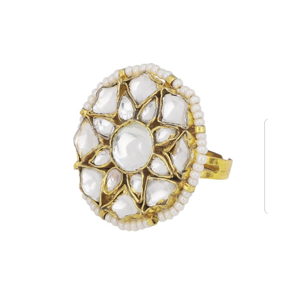 RIANA JEWELLERY Small Flower White Ring