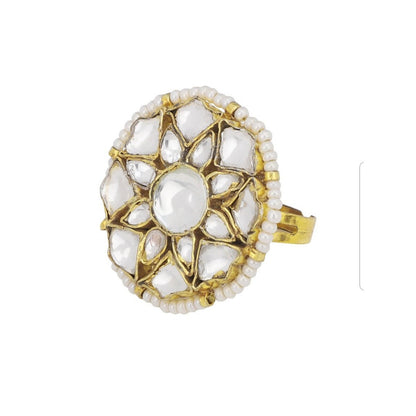 RIANA JEWELLERY Small Flower White Ring