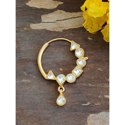 RIANA JEWELLERY White Stone Small Nath