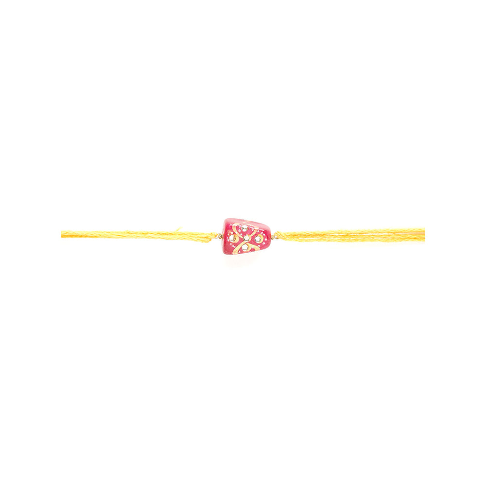 Ruby Raang Traditional Red Stone Rakhi