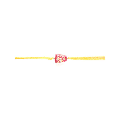 Ruby Raang Traditional Red Stone Rakhi