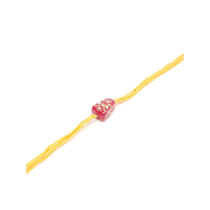 Ruby Raang Traditional Red Stone Rakhi