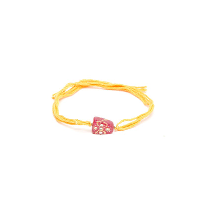 Ruby Raang Traditional Red Stone Rakhi