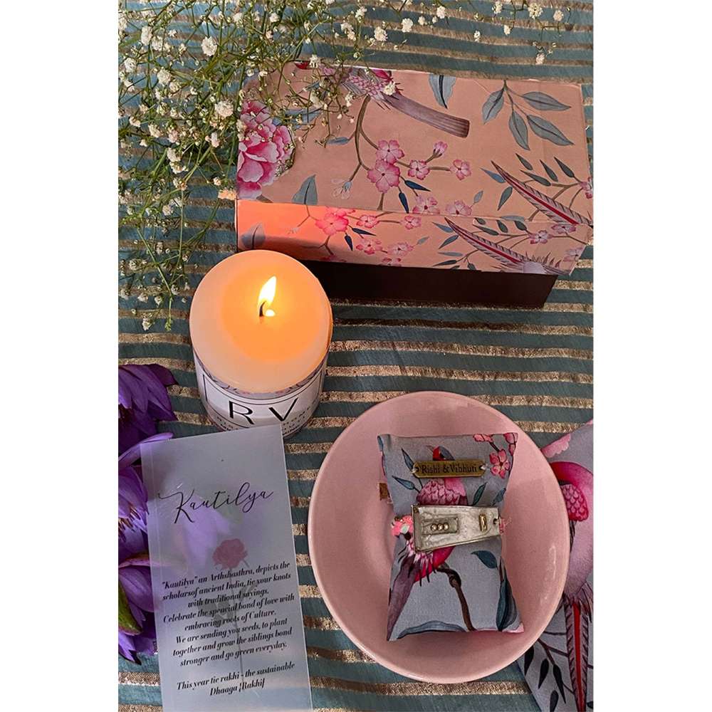 Rishi & Vibhuti Multi-Color Pearl Kautilya Rakhi