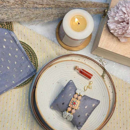 Rishi & Vibhuti Multi-Color Pearl Naishadh Rakhi