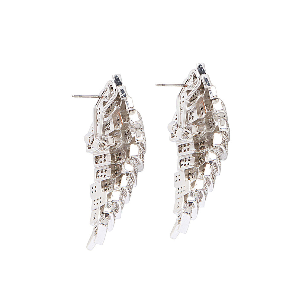 Shaze Silver Brick By Brick Earrings