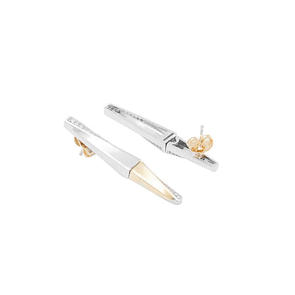 Shaze Multi-Color Twisted Rhombus Earrings