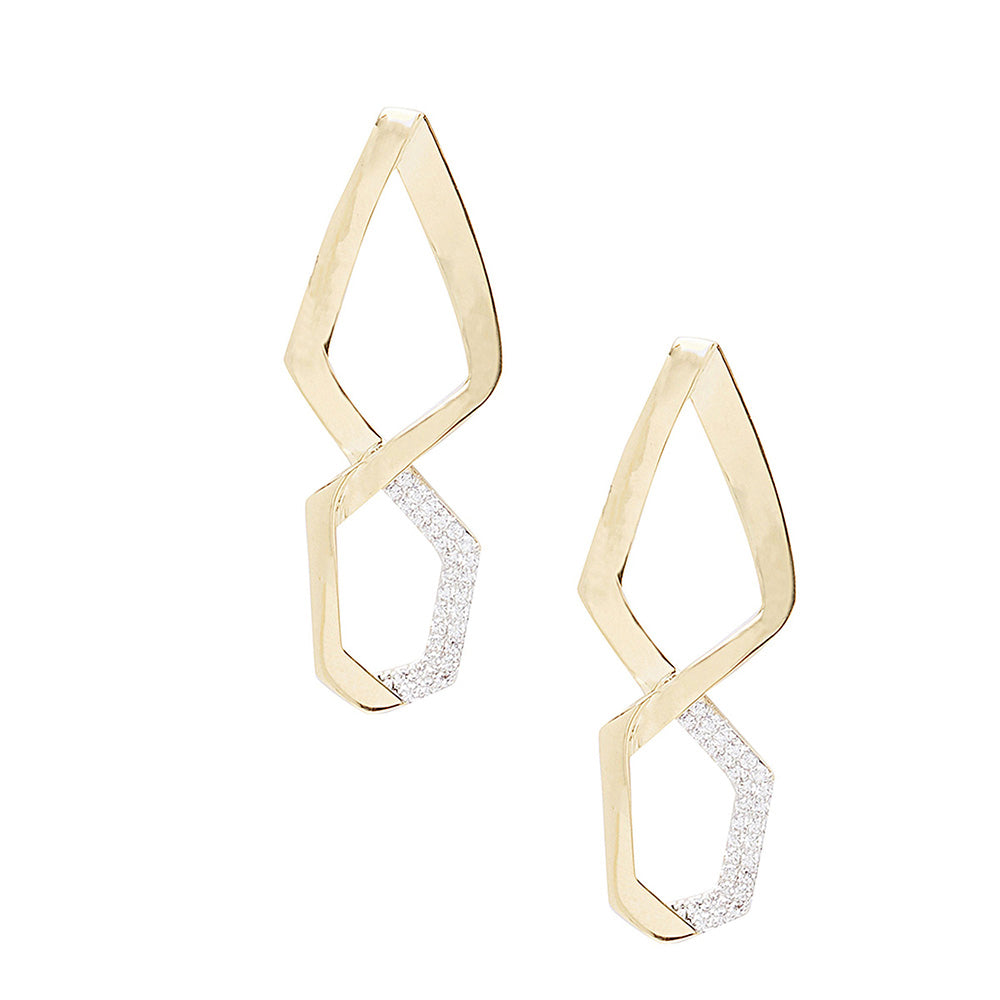 Shaze Gold Hyper Loop Earrings