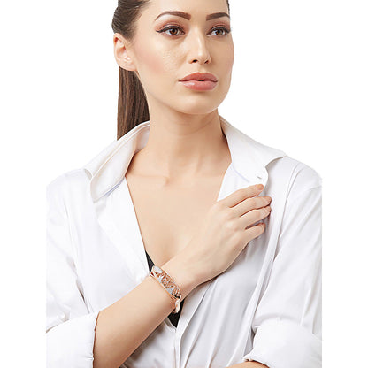 Shaze Rose Gold Oval Bracelet