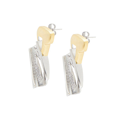 Shaze Multi-Color Encrusted Earrings