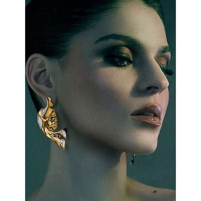 Shaze Angular Curve Earrings For Women