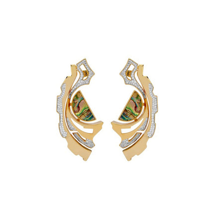 Shaze Edged Curve Earings For Women