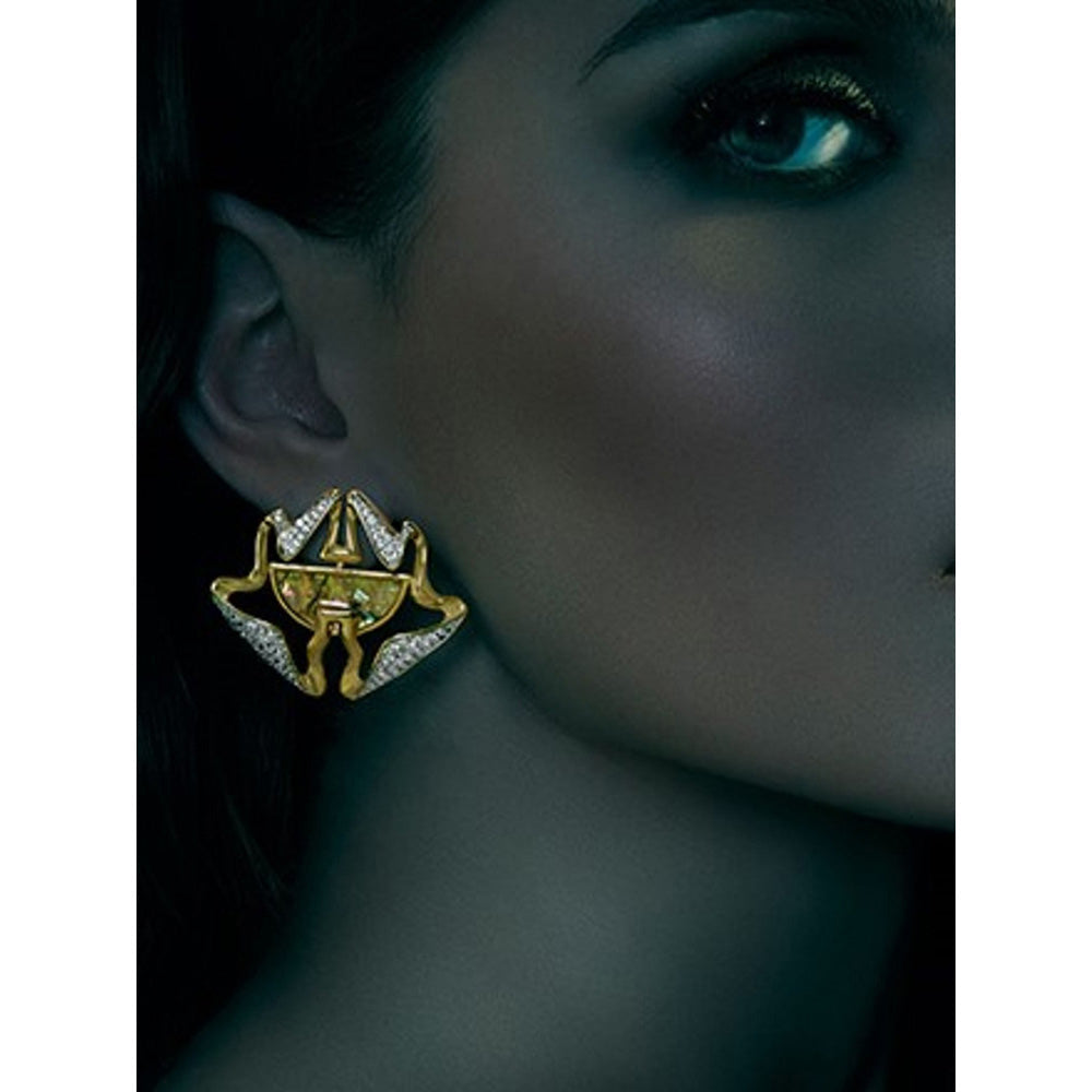 Shaze Symmetrical Shield Earrings For Women