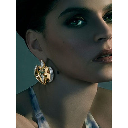 Shaze Dual Edged Earrings For Women