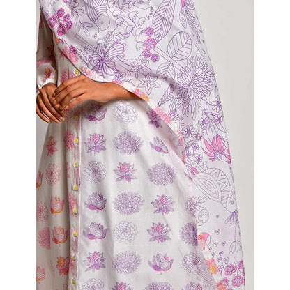 Swati Vijaivargie In Bloom White Printed Dupatta
