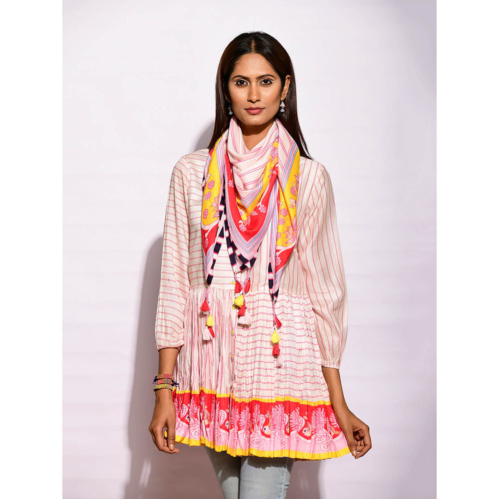 Swati Vijaivargie In Bloom Multicolor Printed Scarf