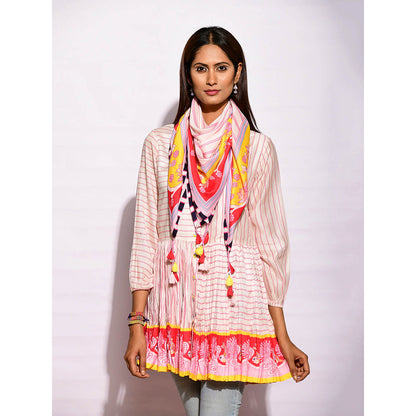 Swati Vijaivargie In Bloom Multicolor Printed Scarf