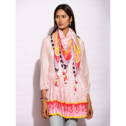 Swati Vijaivargie In Bloom Multicolor Printed Scarf