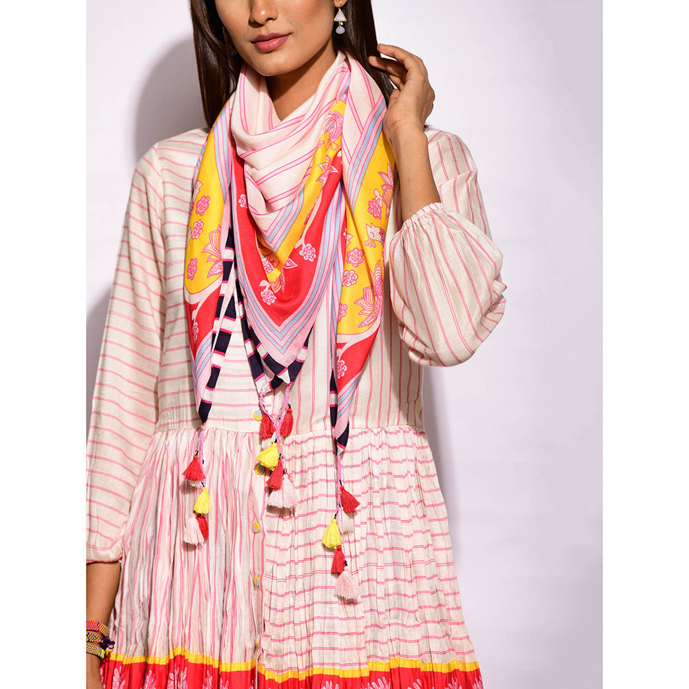Swati Vijaivargie In Bloom Multicolor Printed Scarf