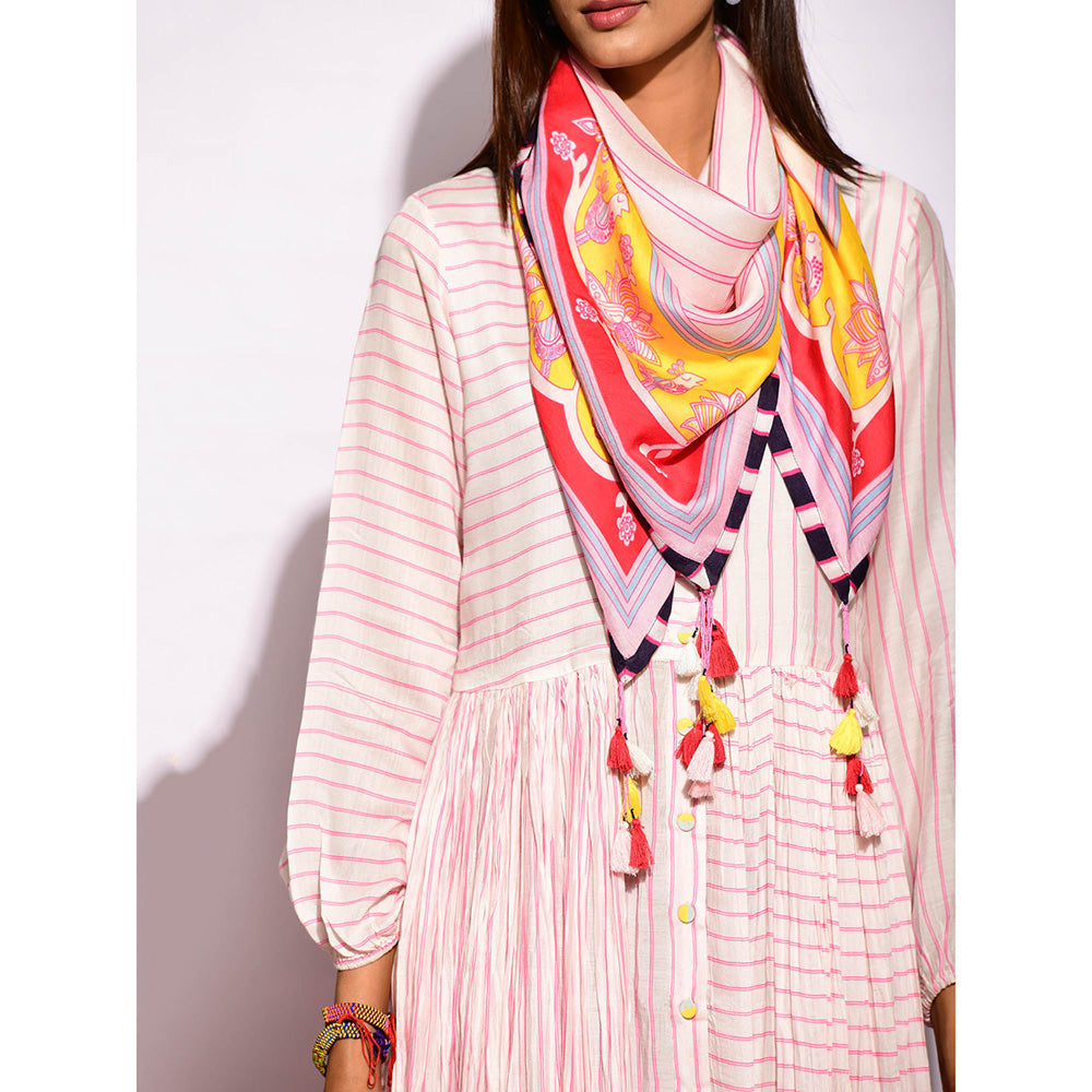 Swati Vijaivargie In Bloom Multicolor Printed Scarf