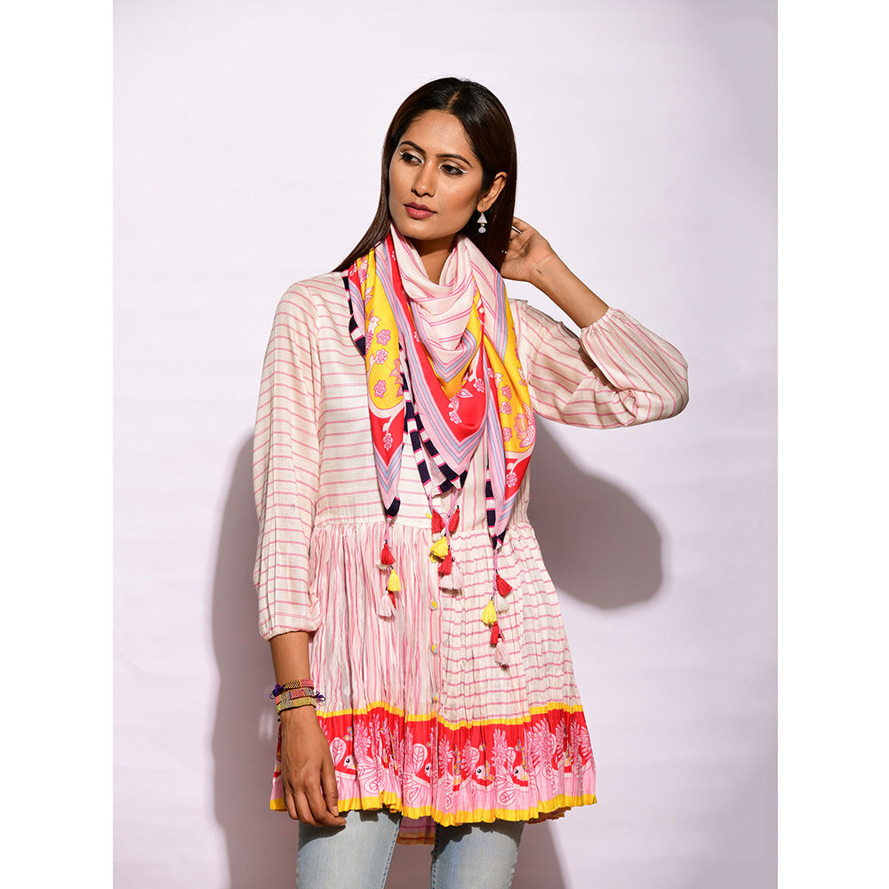 Swati Vijaivargie In Bloom Multicolor Printed Scarf