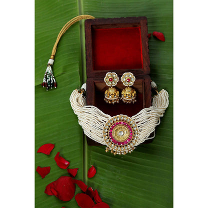 TIZORA Pachi Kundan Choker Set