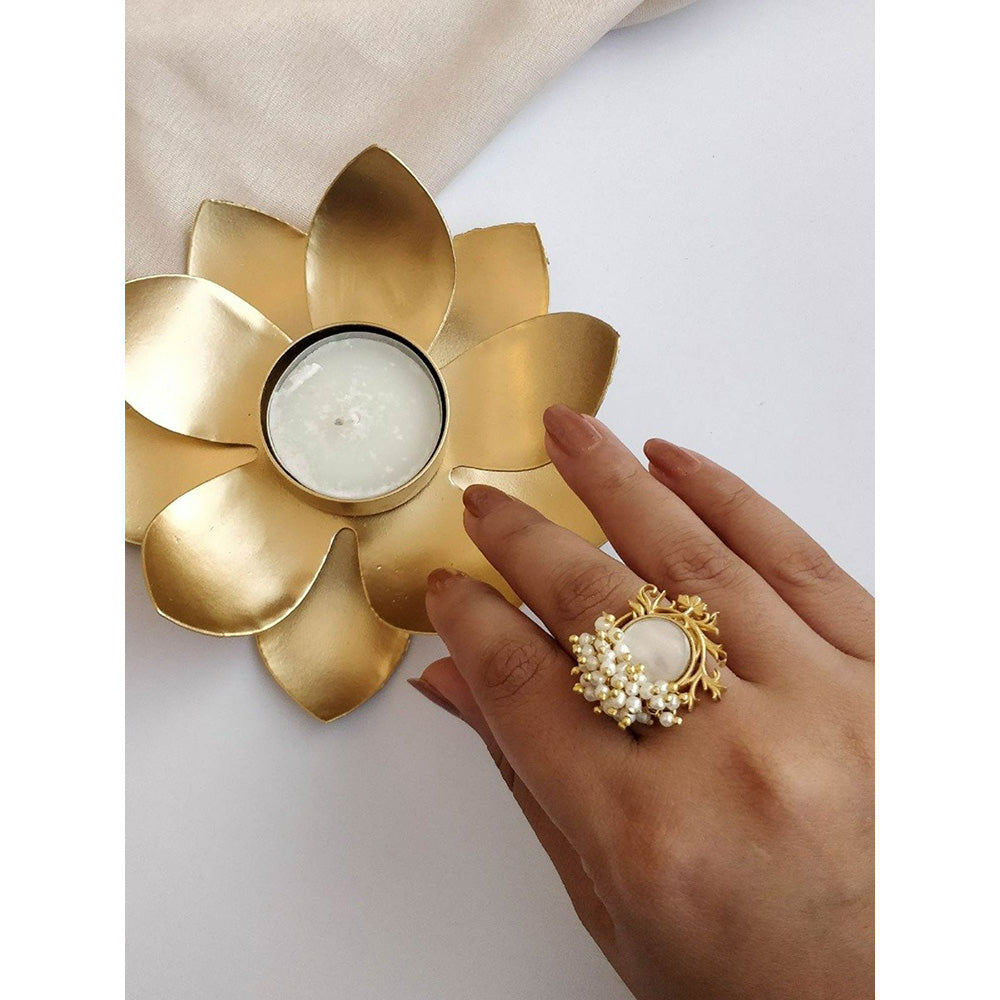 Zariin Gold Plated Hidden Secrets Ring