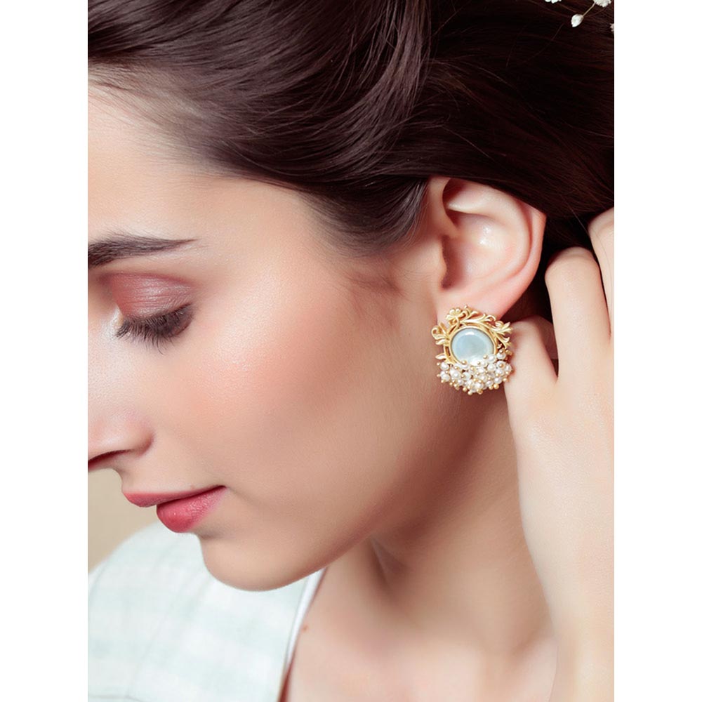 Zariin Gold Plated Hidden Secrets Studs