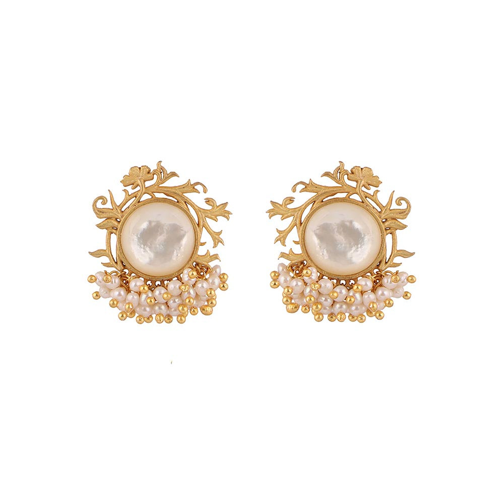 Zariin Gold Plated Hidden Secrets Studs