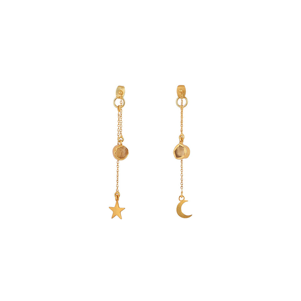 Zariin Gold Nightfall Journey Dangler Earrings