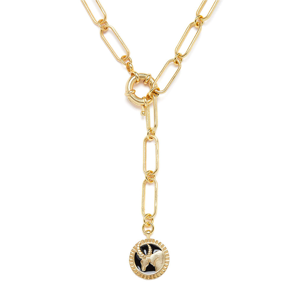 Zariin Gold Soul of the Bull Taurus Zodiac Necklace