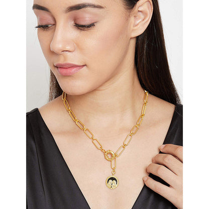 Zariin Gold Soul of the Twins Gemini Zodiac Necklace