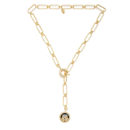 Zariin Gold Soul of the Twins Gemini Zodiac Necklace