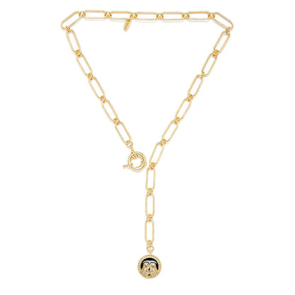 Zariin Gold Soul of the Twins Gemini Zodiac Necklace