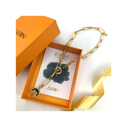 Zariin Gold Soul of the Twins Gemini Zodiac Necklace