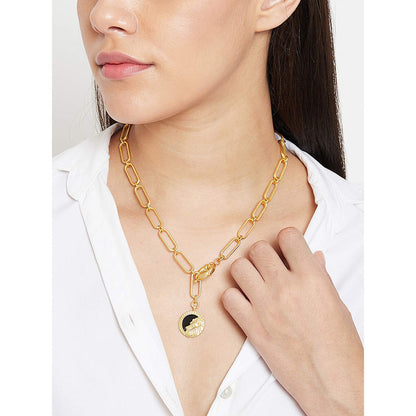 Zariin Gold Soul of the Lion Leo Zodiac Necklace